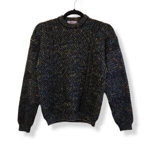 Vintage Youth Crewneck Sweater Colorful Medium 12-14 Fall Winter Art